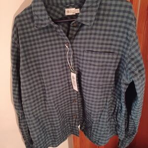 Women's Alpine Design Xl Flannel Blue/Green New W/Tags